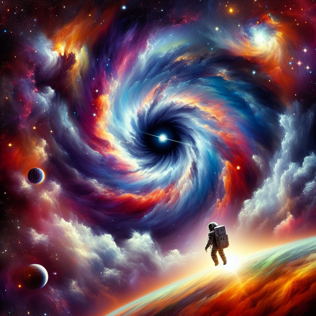 Celestial Odyssey: Starbursts and Whispers of Time